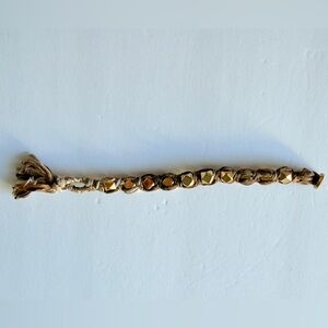 Braided Cord Bracelet with Gold Beads